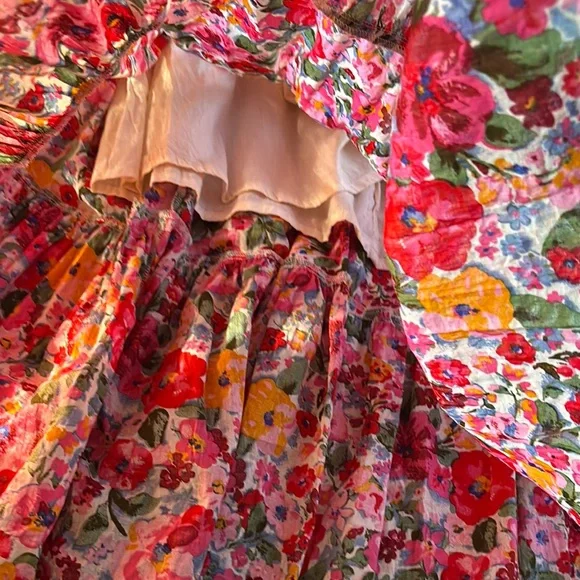 NATURAL LIFE Red and Pink Tiered Maxi Skirt - Picture 13 of 14